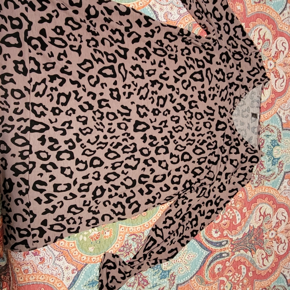Tickled Teal Cheetah Print Boutique Top